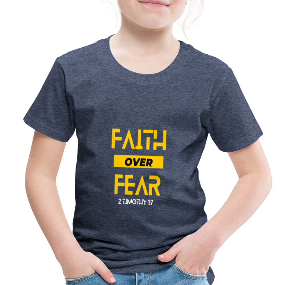 Faith Over Fear - Toddler - heather blue