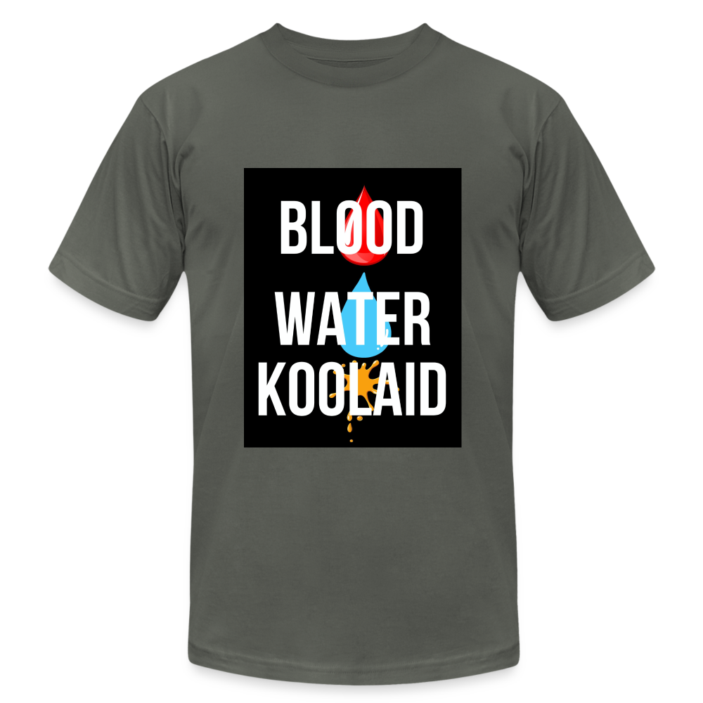 Blood Water or Koolaid - White Letters - asphalt