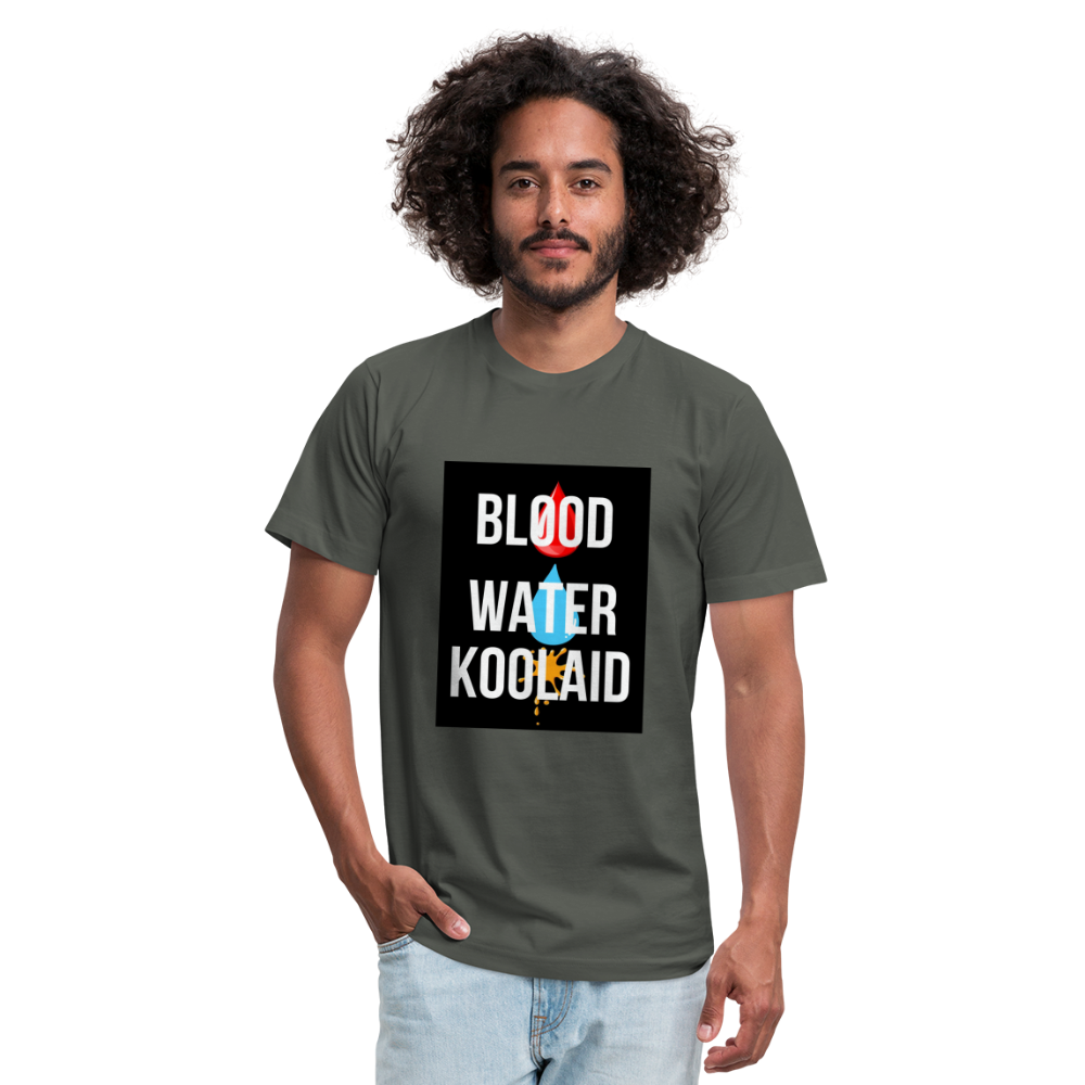 Blood Water or Koolaid - White Letters - asphalt