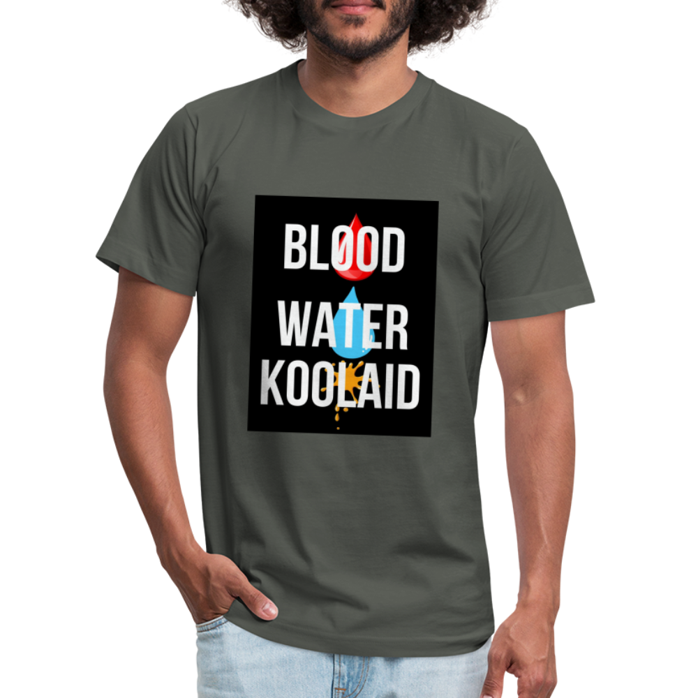 Blood Water or Koolaid - White Letters - asphalt