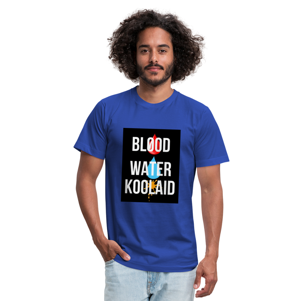 Blood Water or Koolaid - White Letters - royal blue