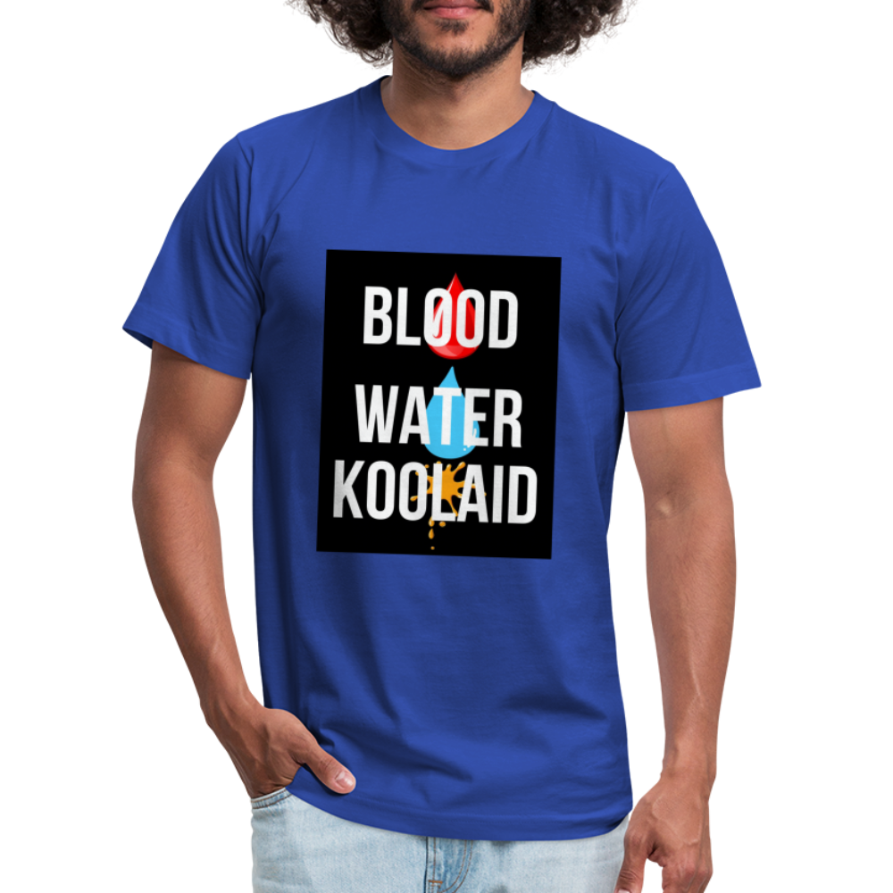 Blood Water or Koolaid - White Letters - royal blue