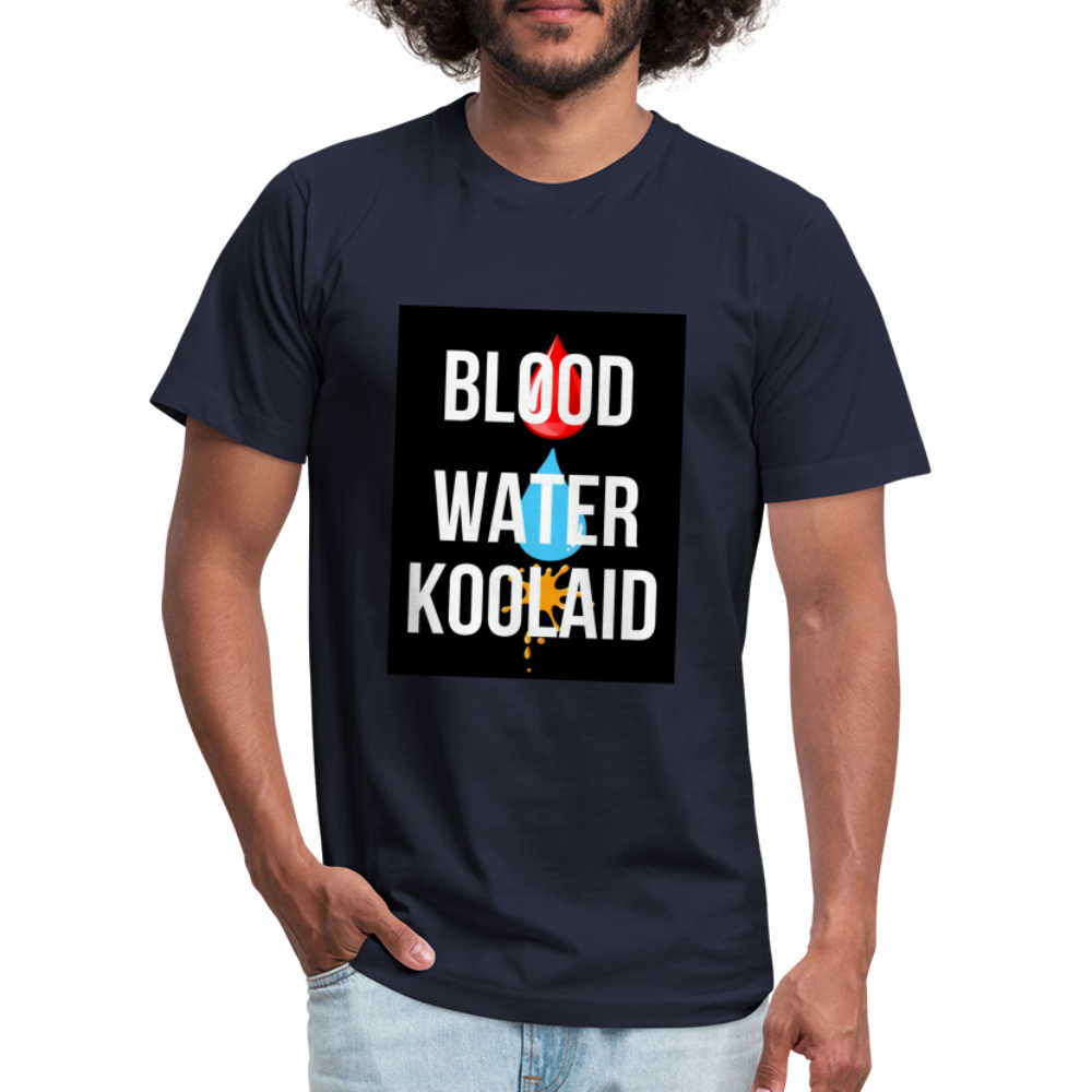 Blood Water or Koolaid - White Letters - navy