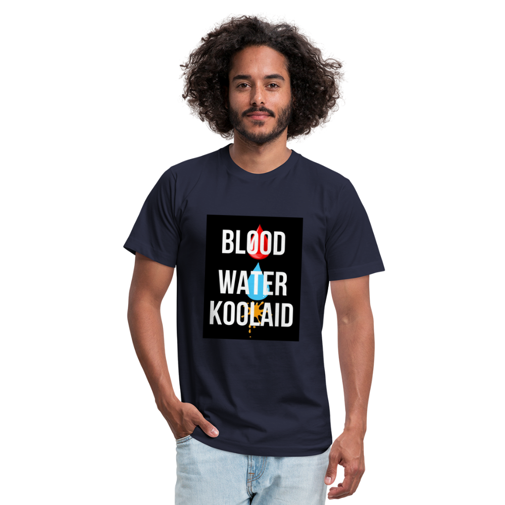 Blood Water or Koolaid - White Letters - navy