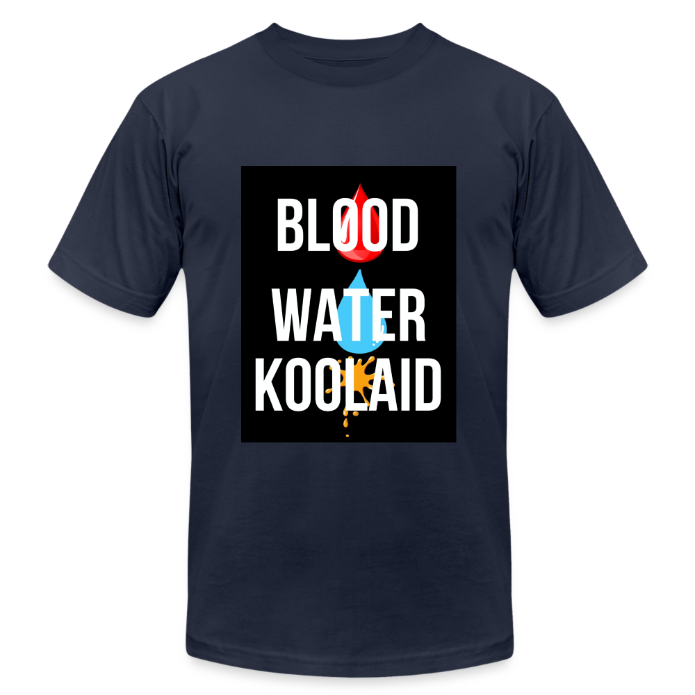 Blood Water or Koolaid - White Letters - navy