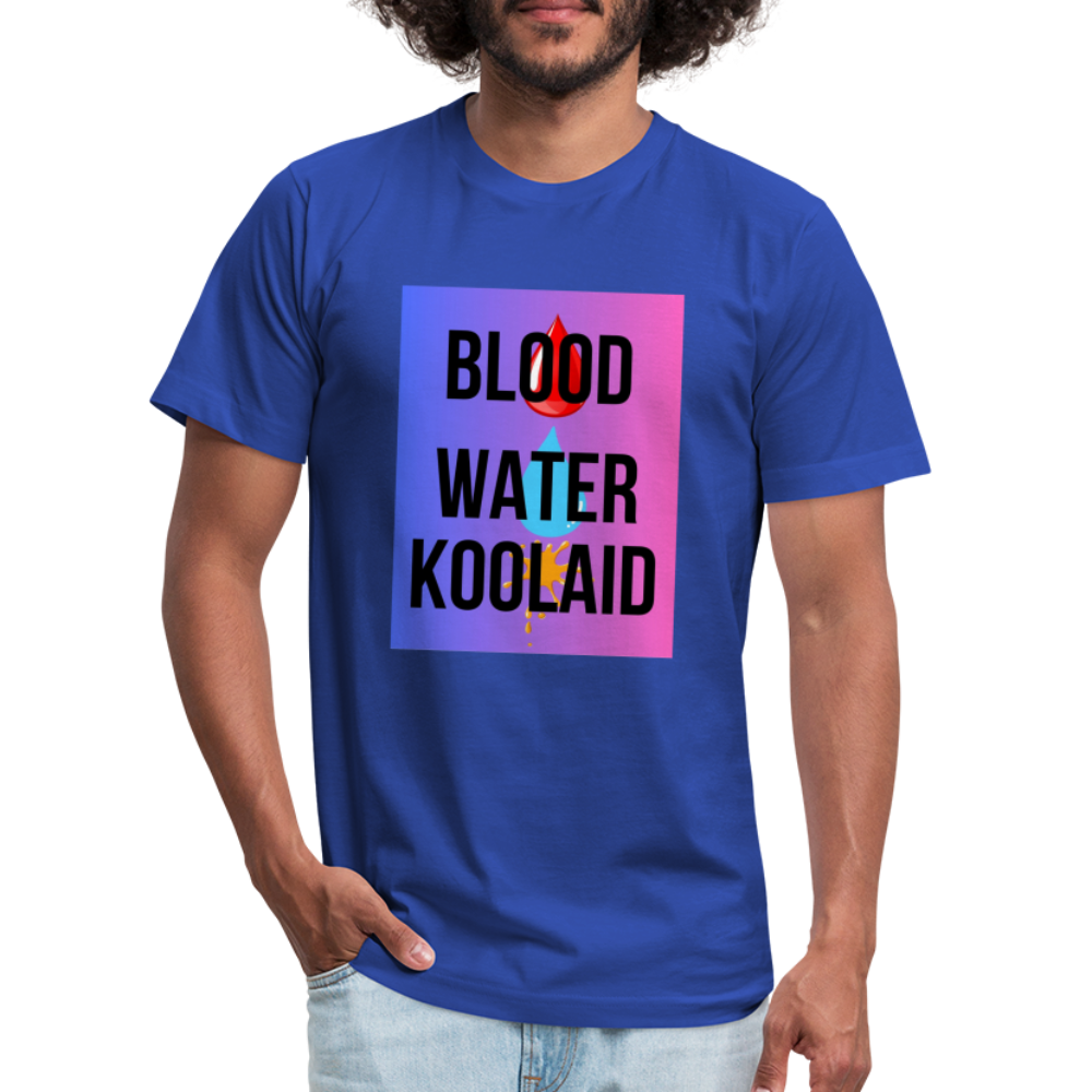 Blood Water or Koolaid - Black Letters/Colorful - royal blue