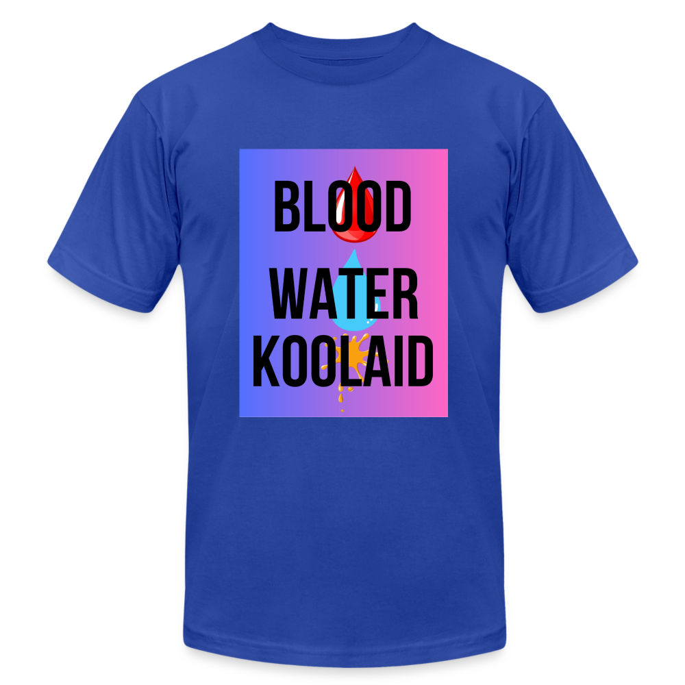 Blood Water or Koolaid - Black Letters/Colorful - royal blue