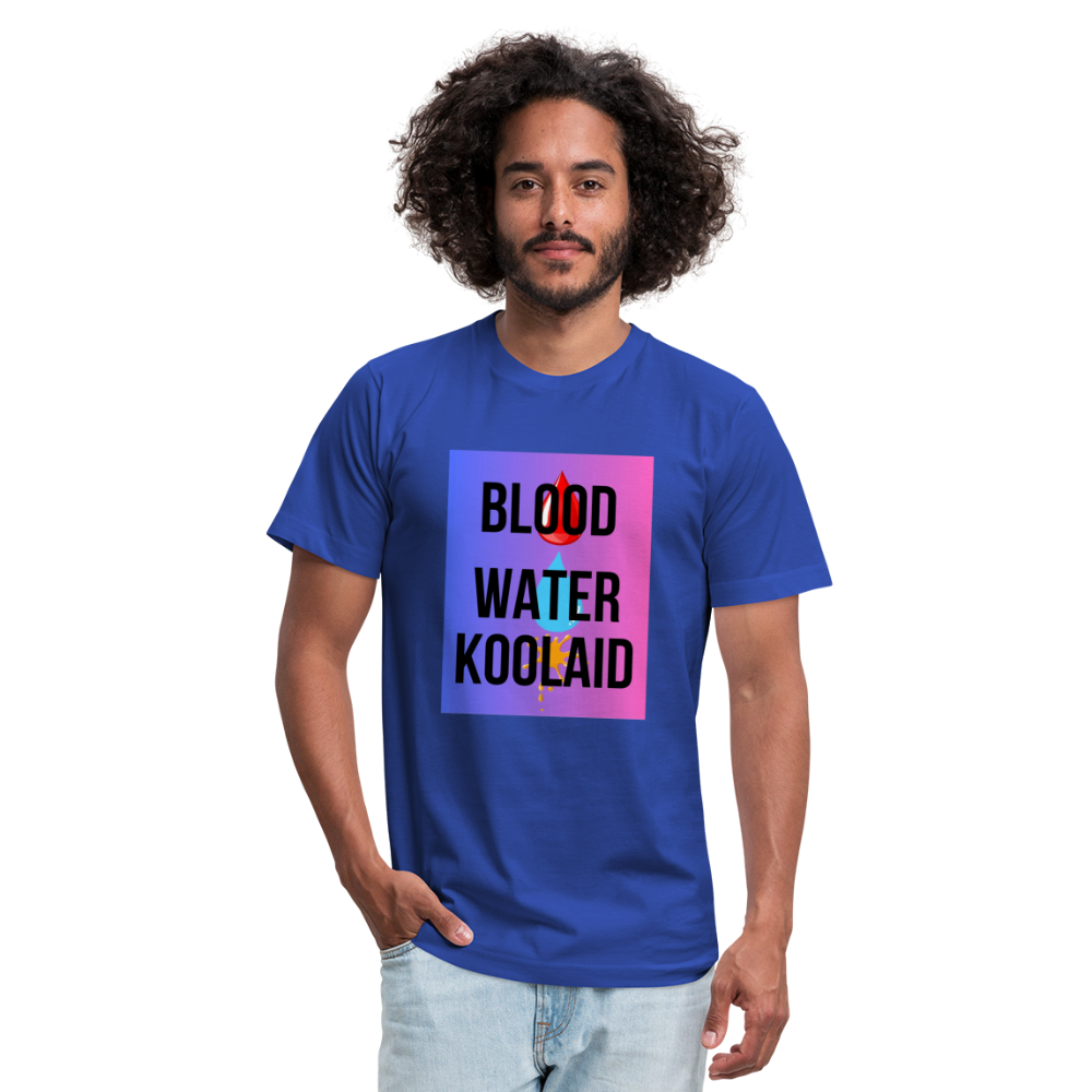 Blood Water or Koolaid - Black Letters/Colorful - royal blue