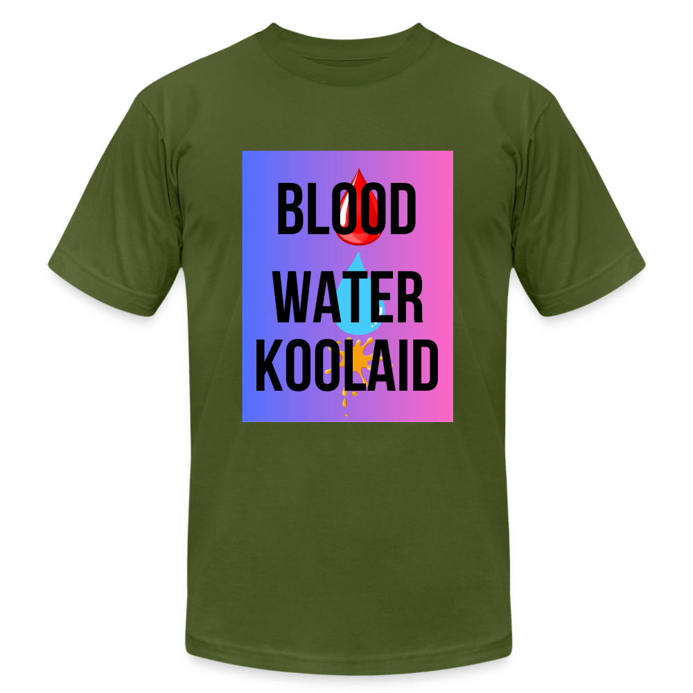 Blood Water or Koolaid - Black Letters/Colorful - olive