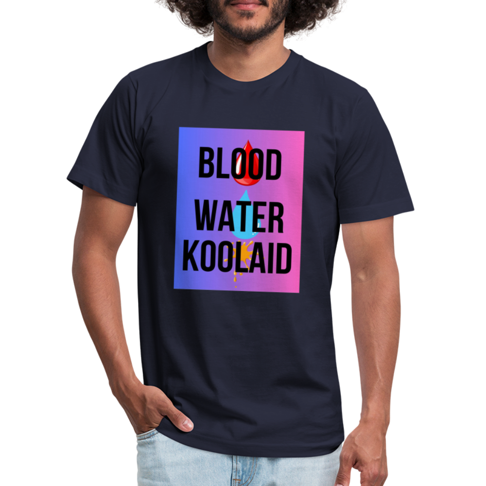 Blood Water or Koolaid - Black Letters/Colorful - navy