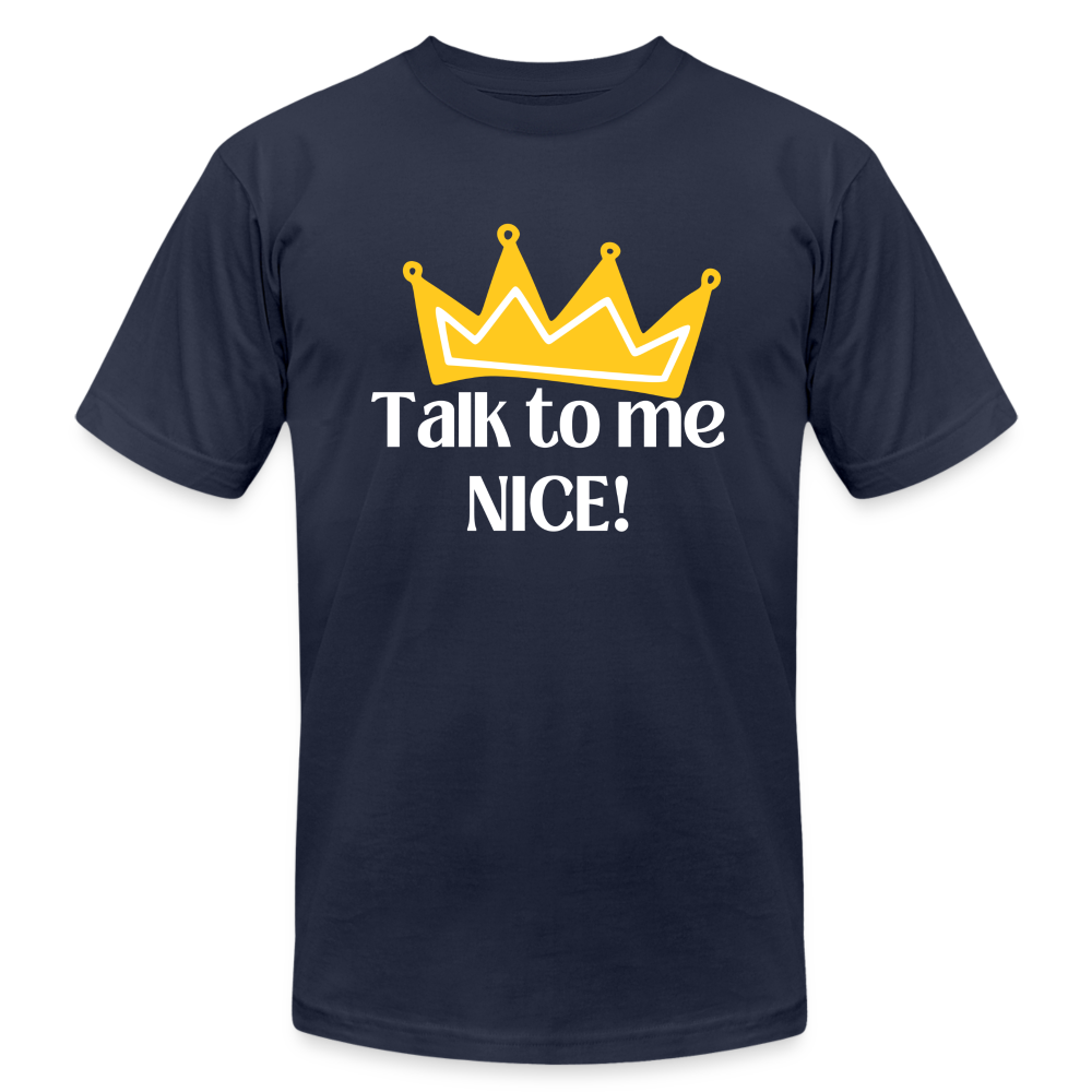 Talk to me NICE! - White Letters - navy