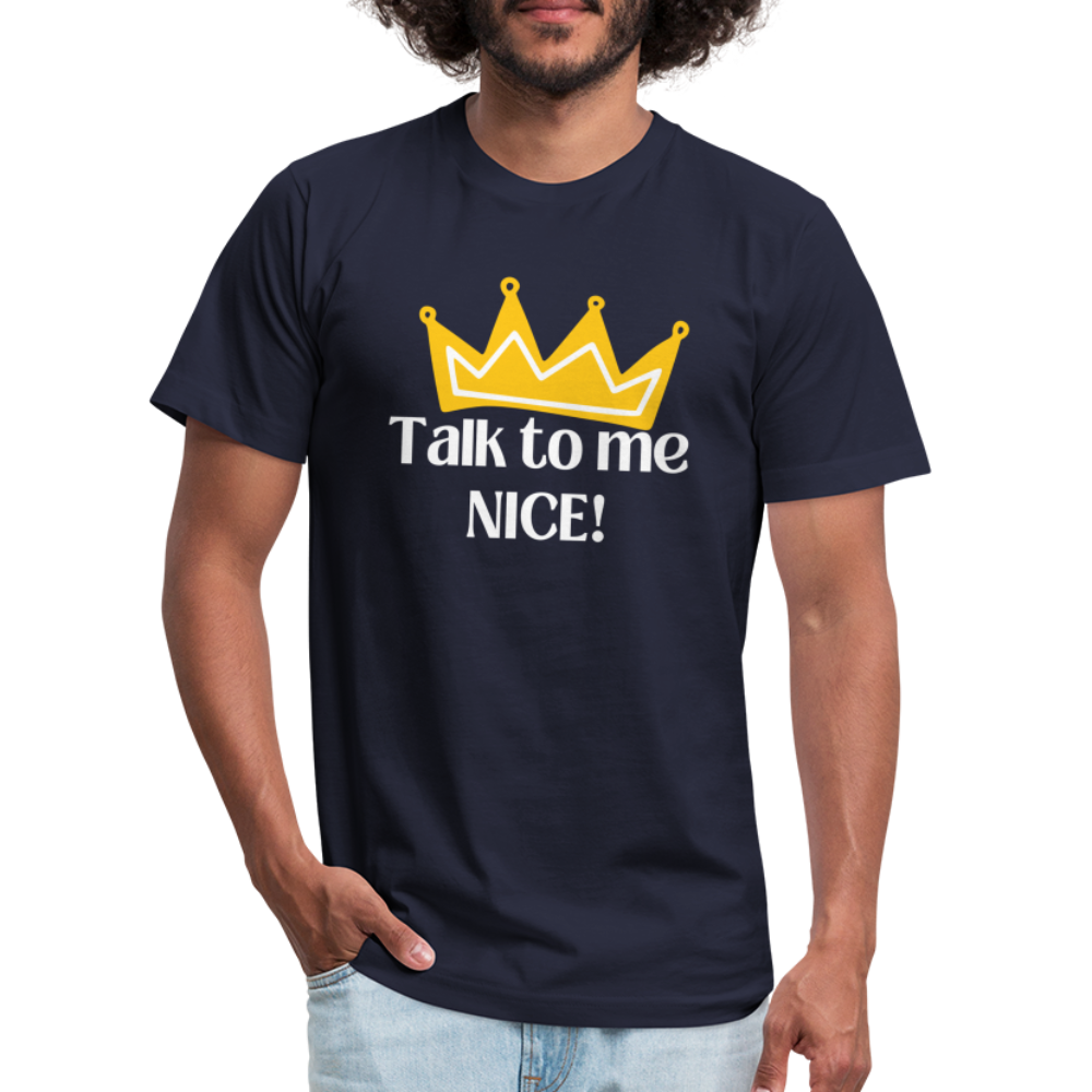 Talk to me NICE! - White Letters - navy