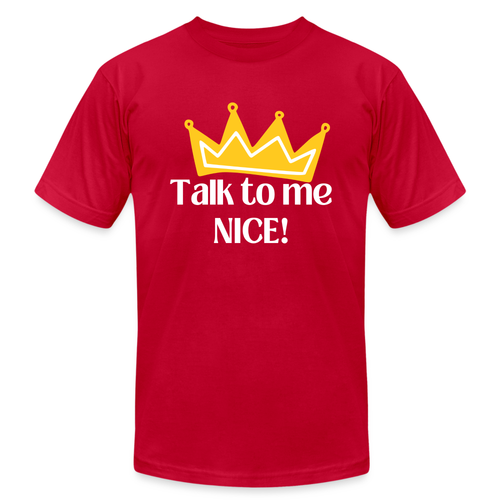 Talk to me NICE! - White Letters - red