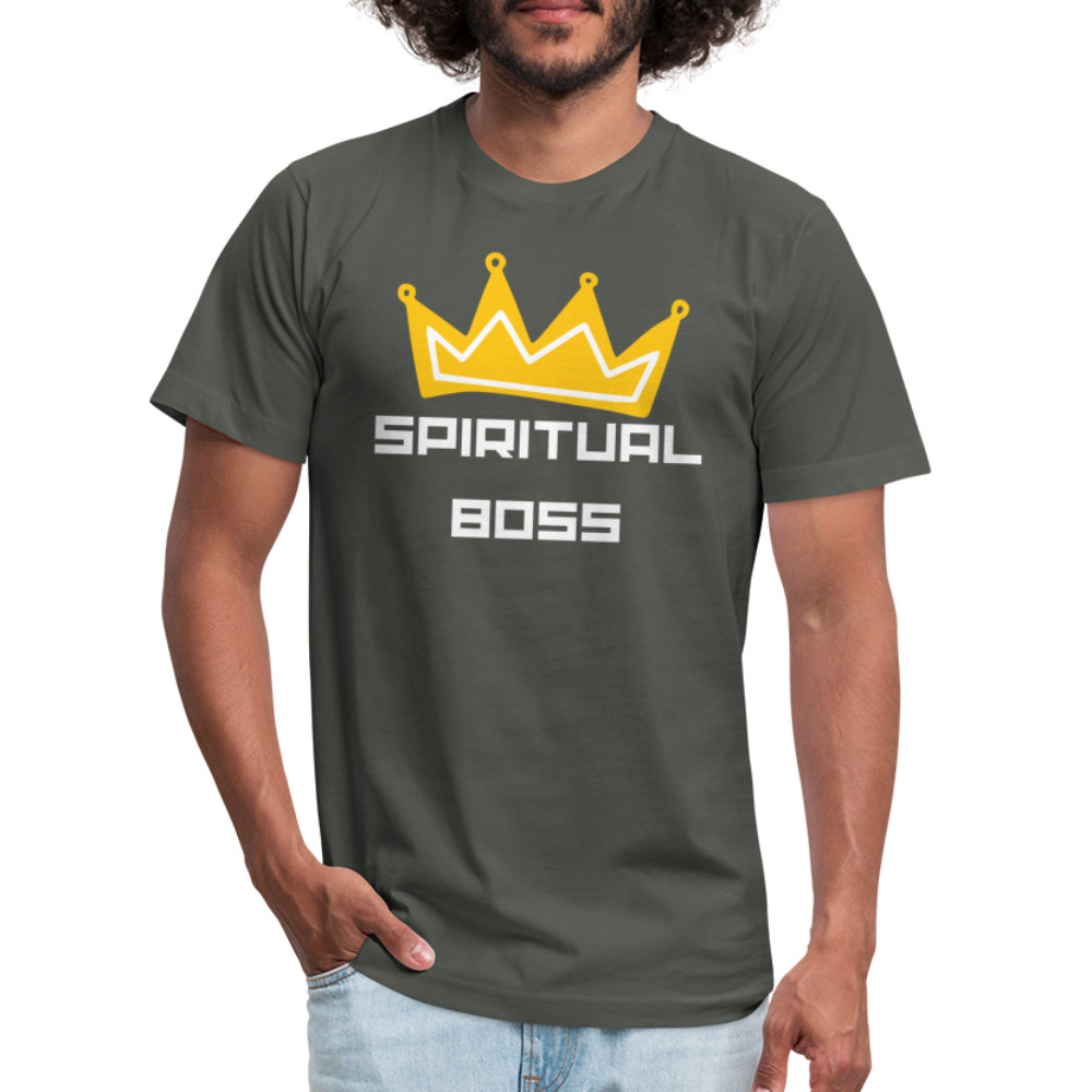 Spiritual Boss - White Letters - asphalt