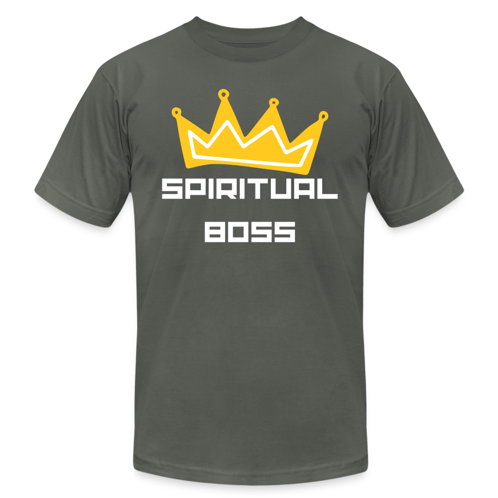 Spiritual Boss - White Letters - asphalt