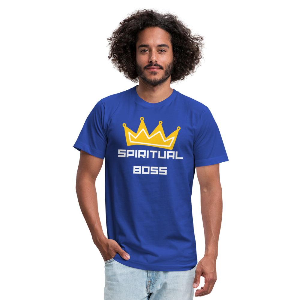 Spiritual Boss - White Letters - royal blue