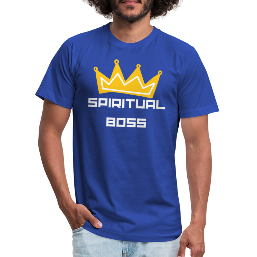 Spiritual Boss - White Letters - royal blue