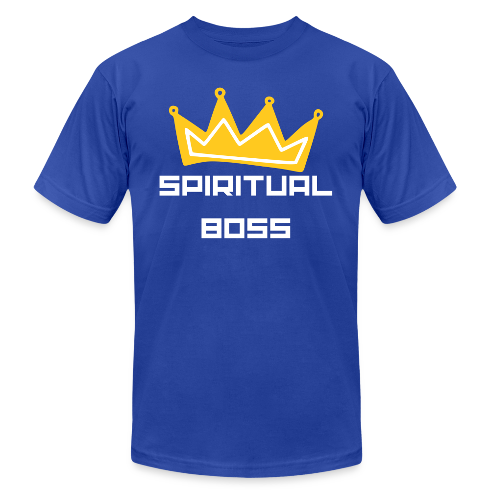 Spiritual Boss - White Letters - royal blue