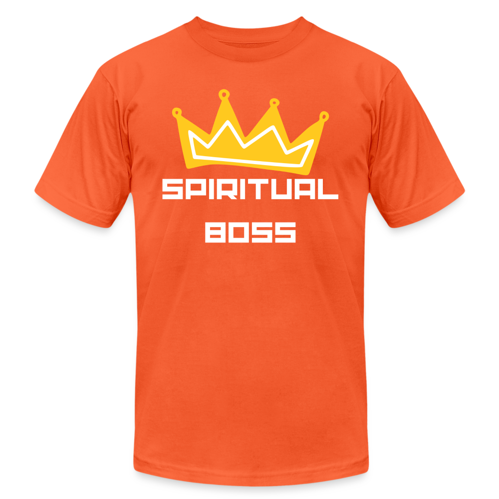 Spiritual Boss - White Letters - orange