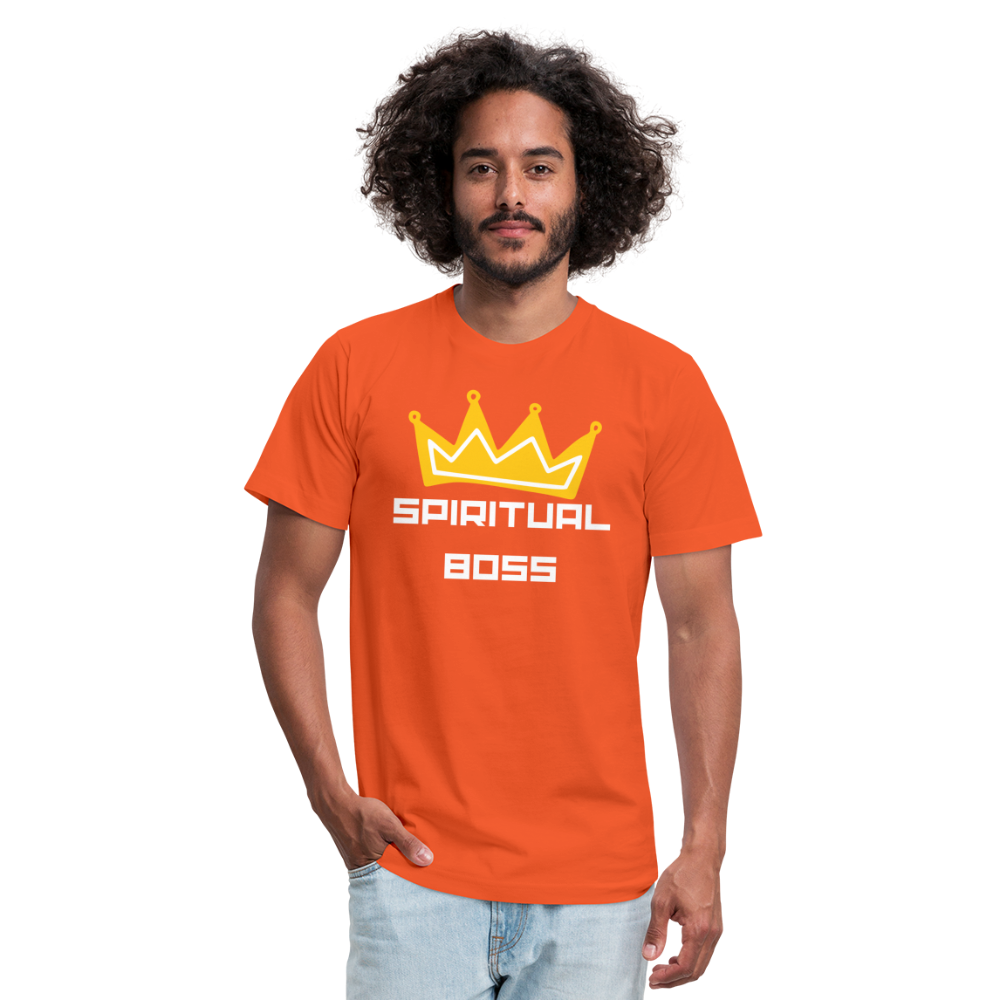 Spiritual Boss - White Letters - orange