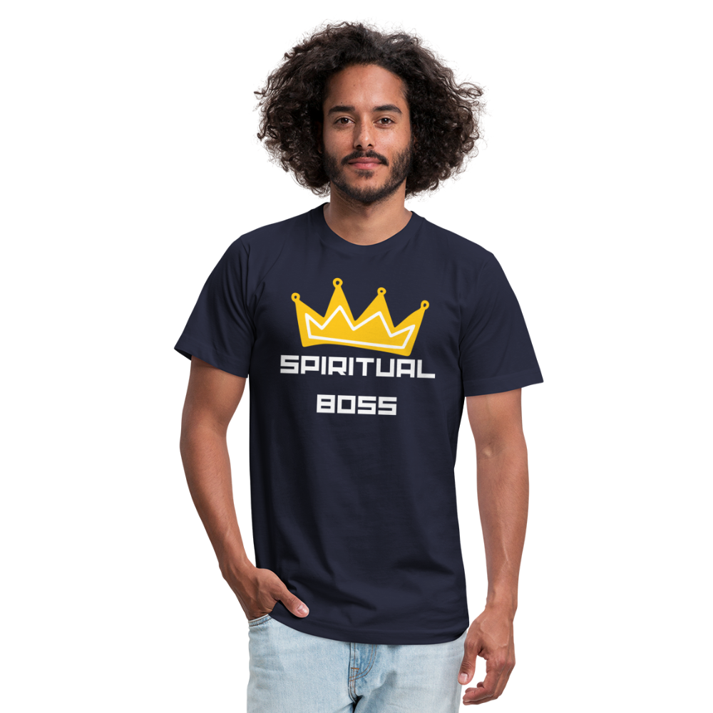 Spiritual Boss - White Letters - navy