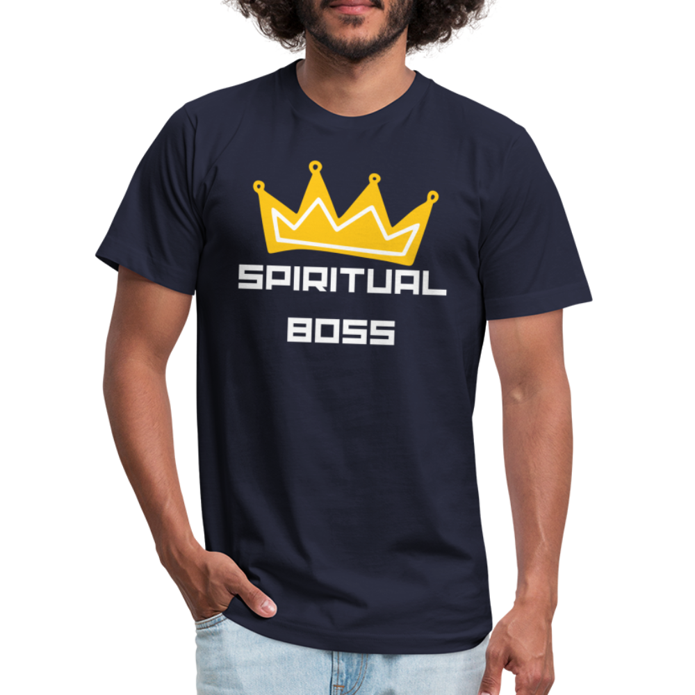 Spiritual Boss - White Letters - navy