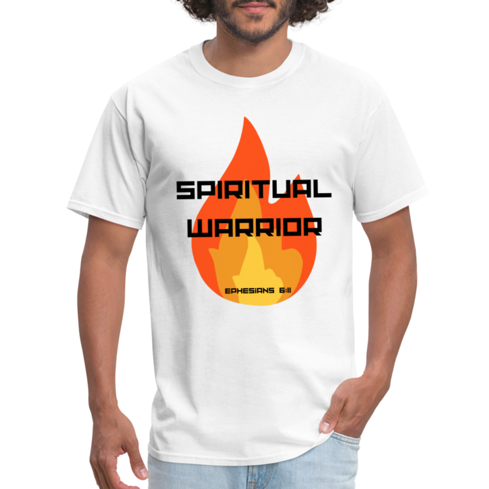 Spiritual Warrior - Black Letters - white