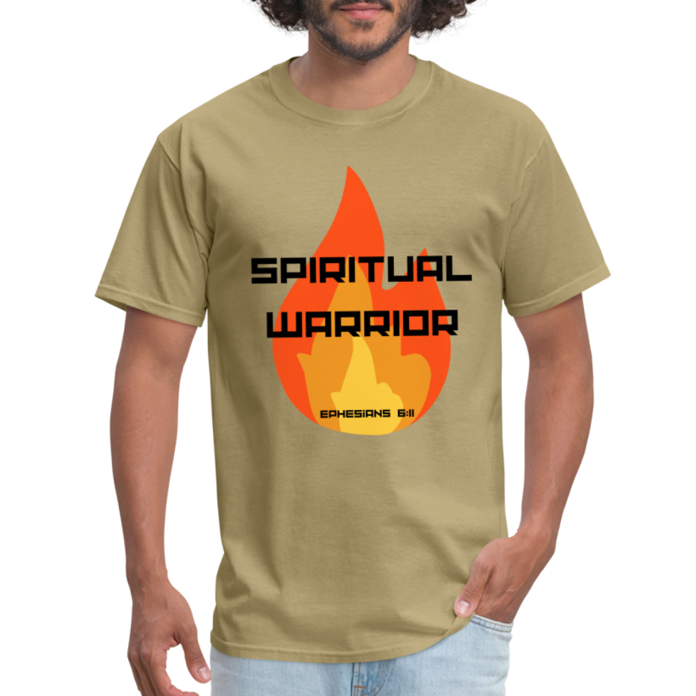 Spiritual Warrior - Black Letters - khaki