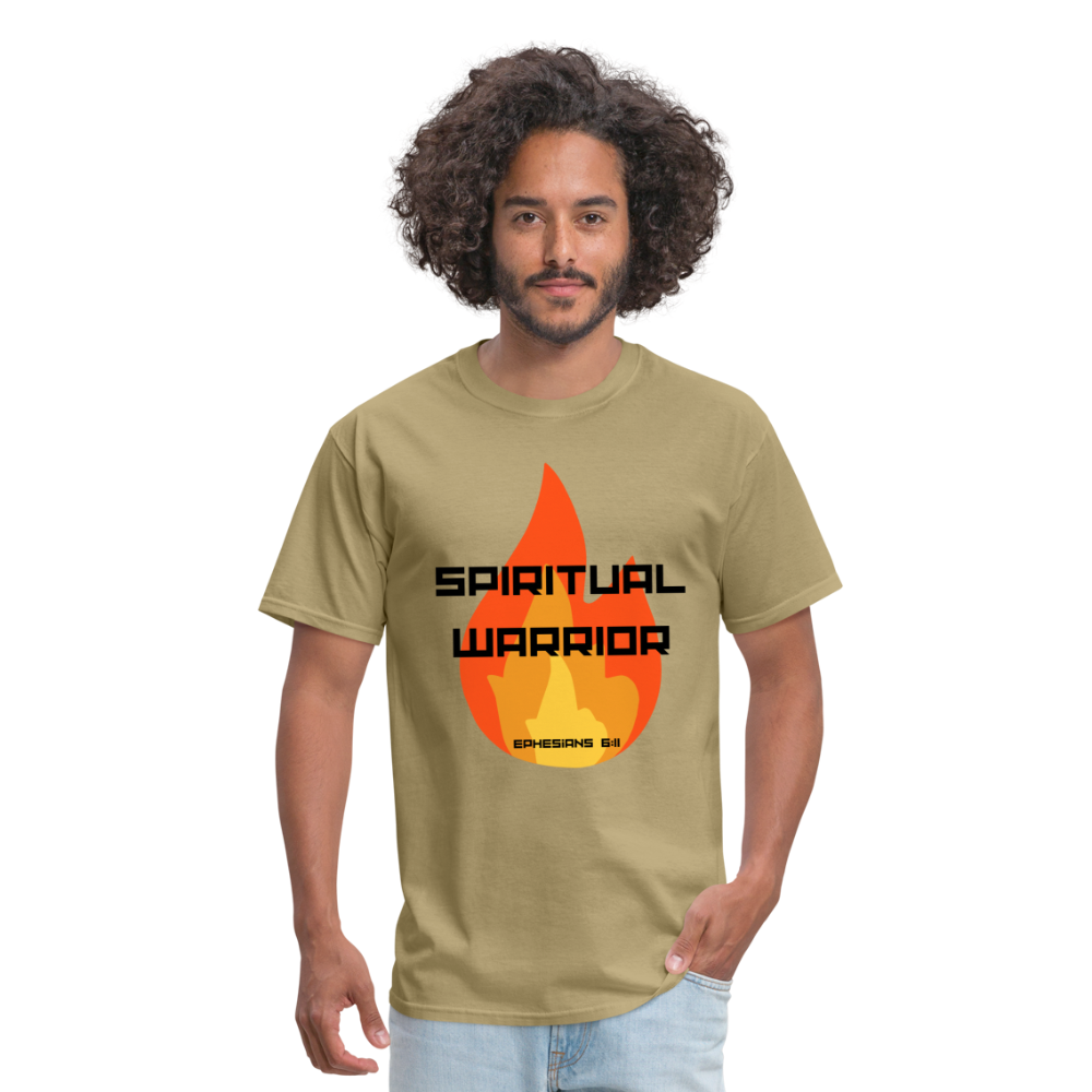 Spiritual Warrior - Black Letters - khaki