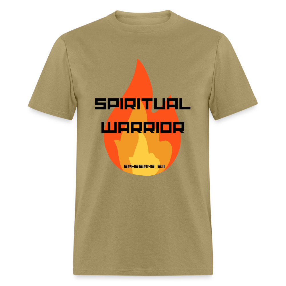 Spiritual Warrior - Black Letters - khaki