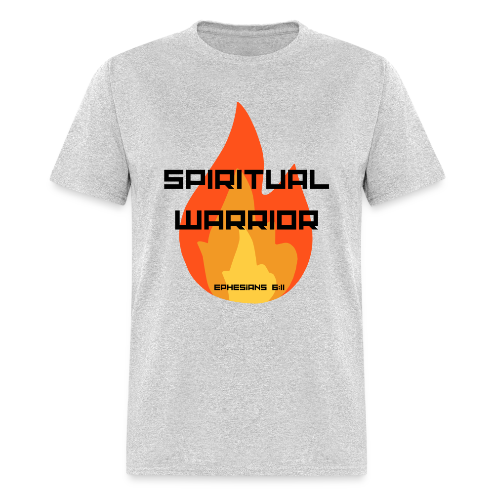 Spiritual Warrior - Black Letters - heather gray