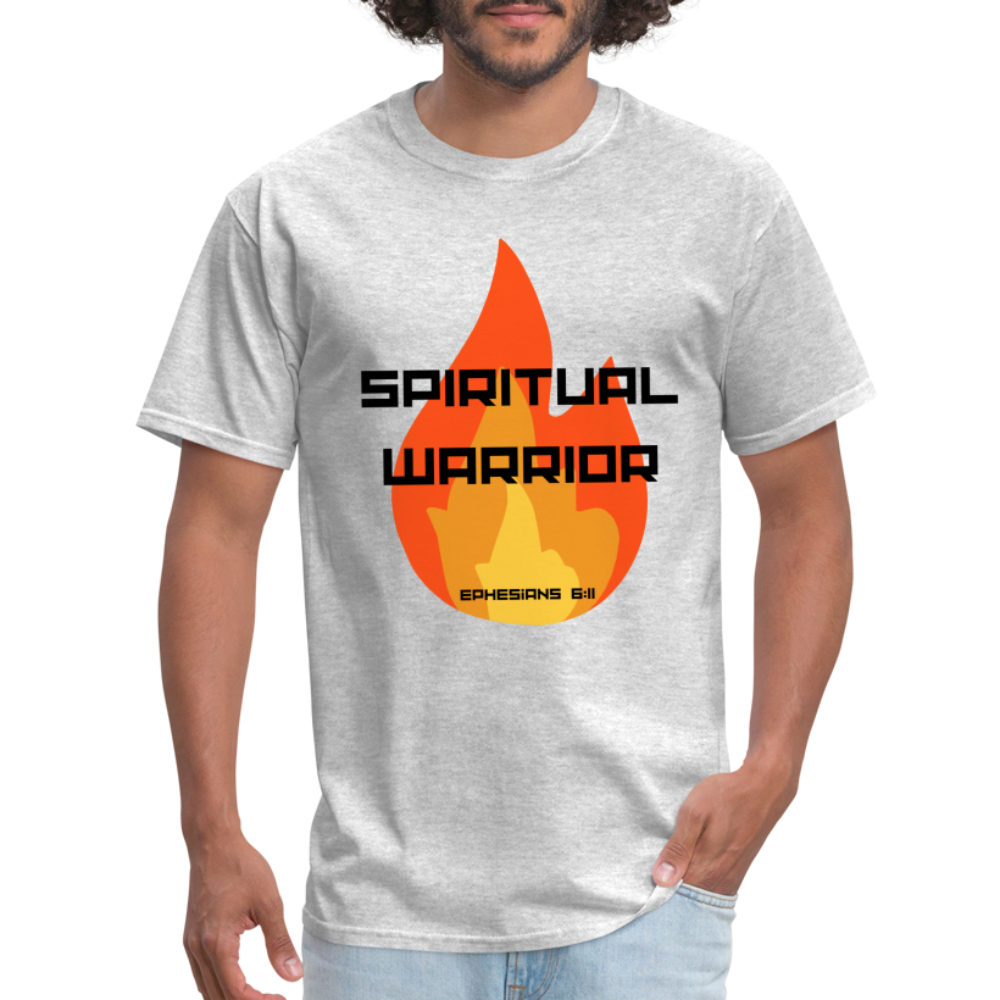 Spiritual Warrior - Black Letters - heather gray