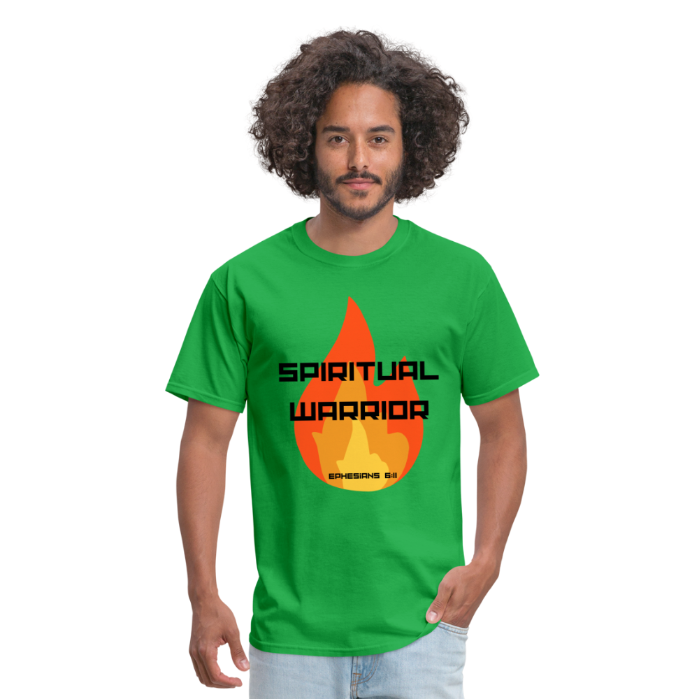 Spiritual Warrior - Black Letters - bright green