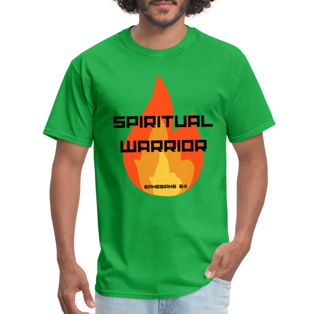 Spiritual Warrior - Black Letters - bright green