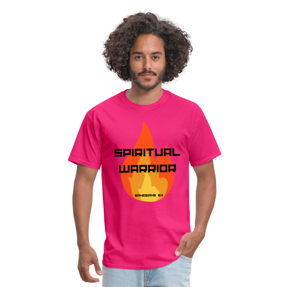 Spiritual Warrior - Black Letters - fuchsia