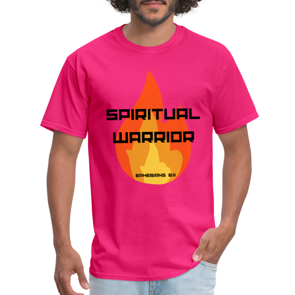 Spiritual Warrior - Black Letters - fuchsia