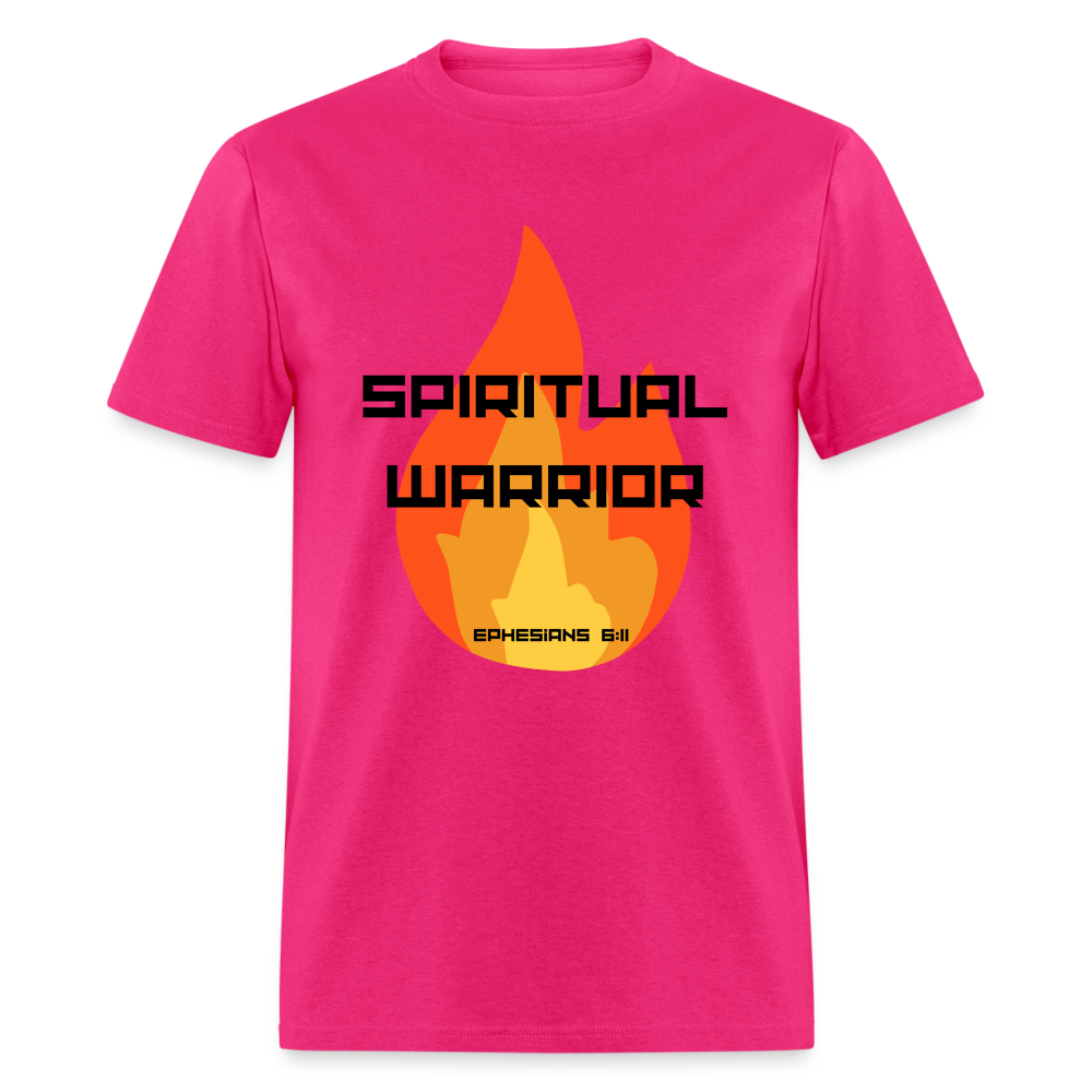 Spiritual Warrior - Black Letters - fuchsia