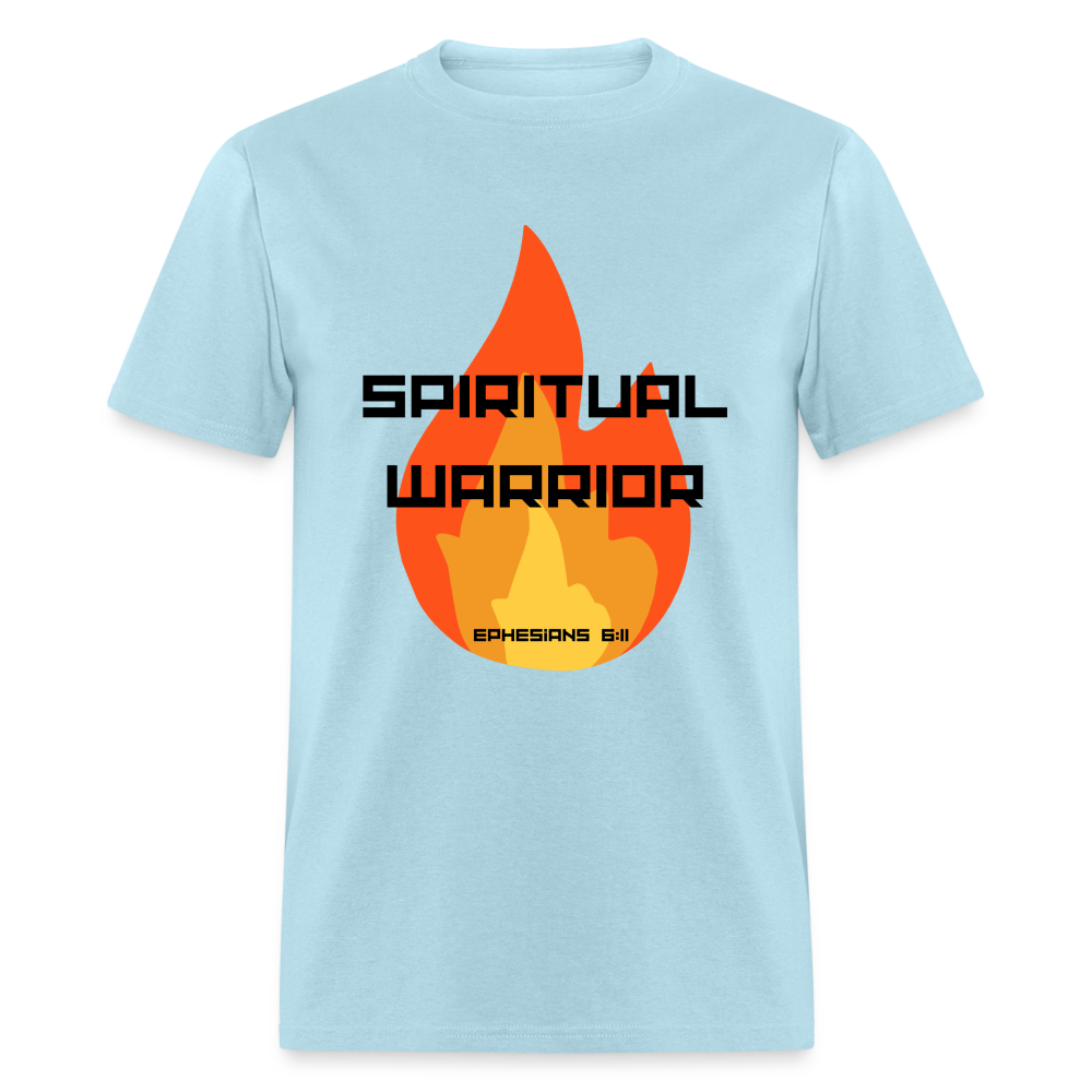 Spiritual Warrior - Black Letters - powder blue