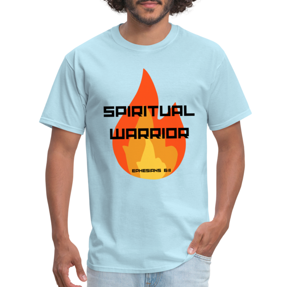 Spiritual Warrior - Black Letters - powder blue