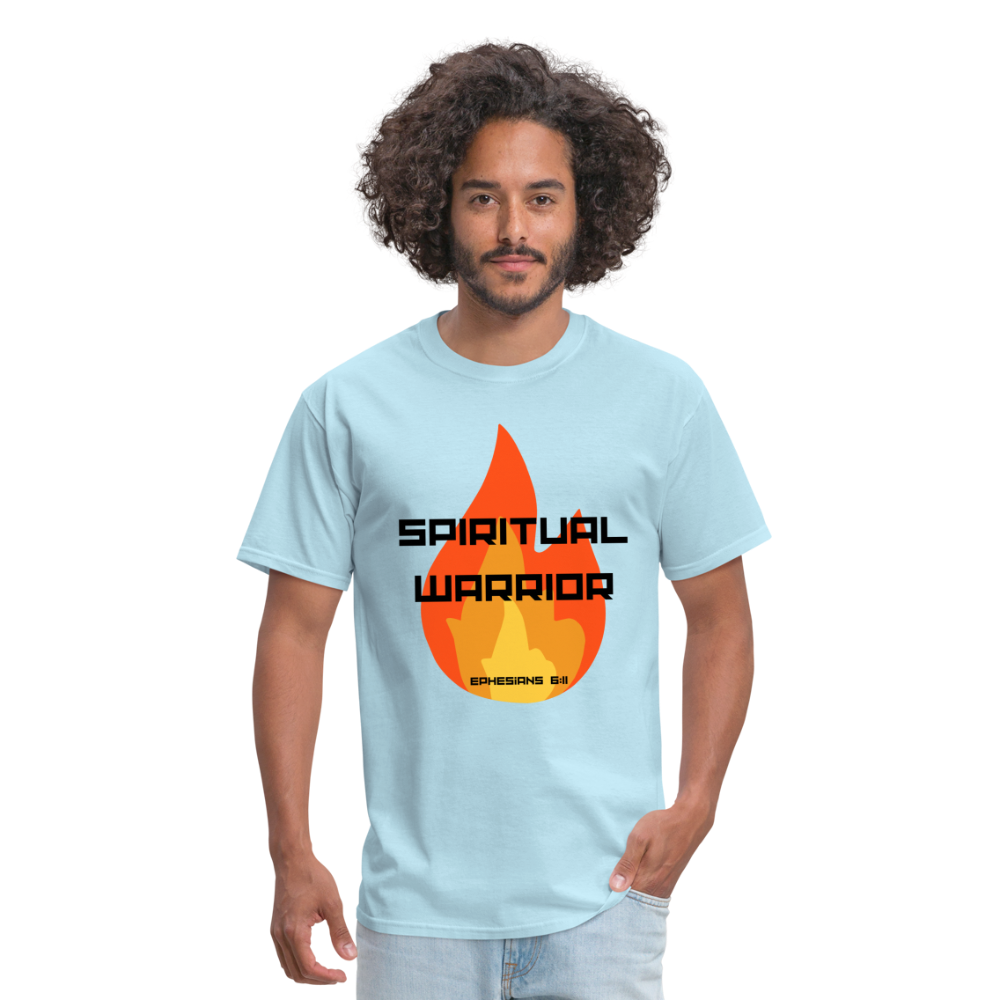 Spiritual Warrior - Black Letters - powder blue