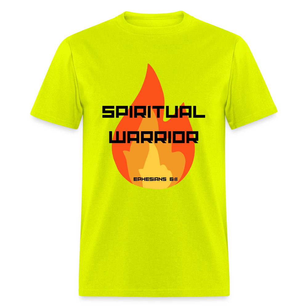 Spiritual Warrior - Black Letters - safety green