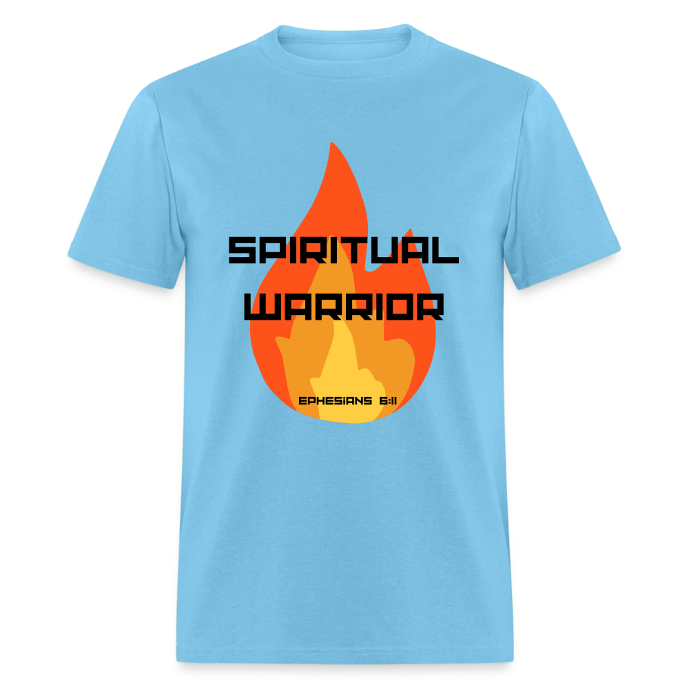 Spiritual Warrior - Black Letters - aquatic blue