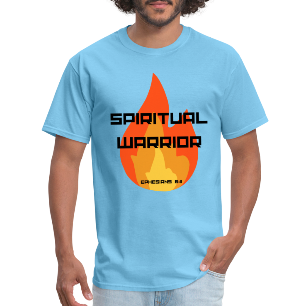 Spiritual Warrior - Black Letters - aquatic blue