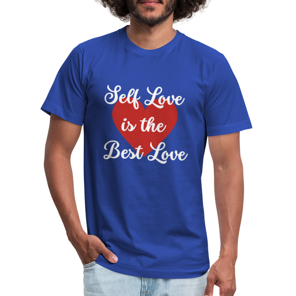 Self Love is the Best Love - White Letters - royal blue