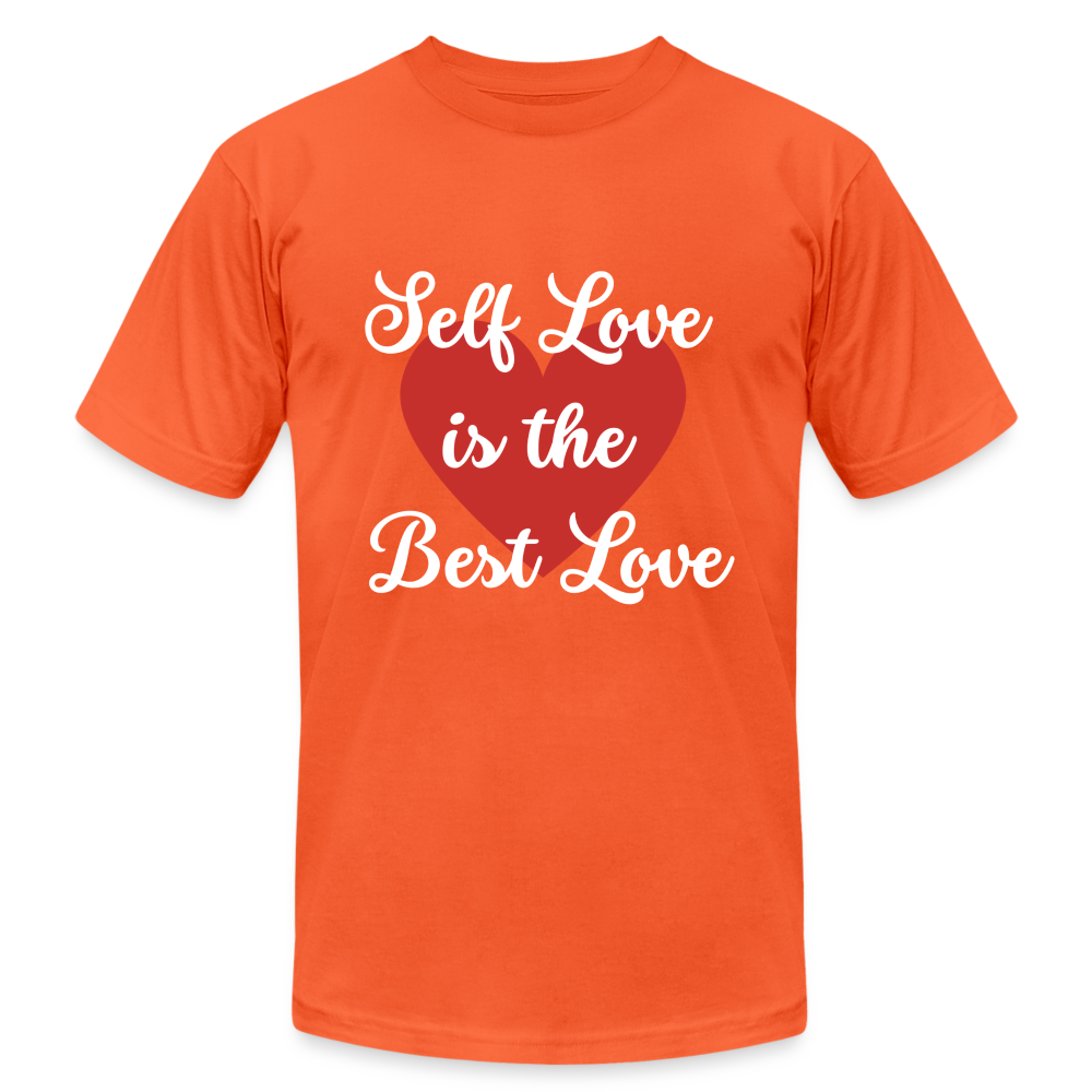 Self Love is the Best Love - White Letters - orange