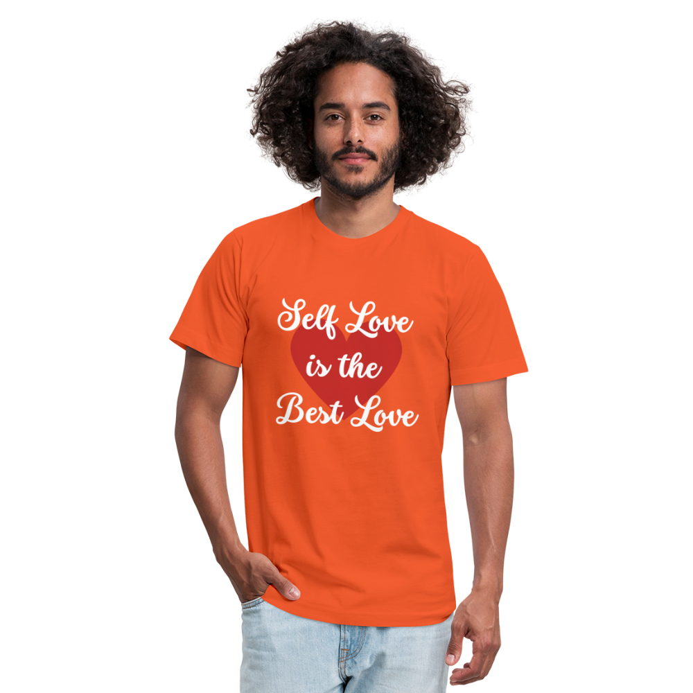 Self Love is the Best Love - White Letters - orange