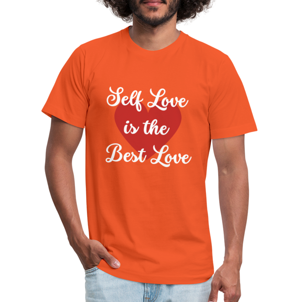 Self Love is the Best Love - White Letters - orange