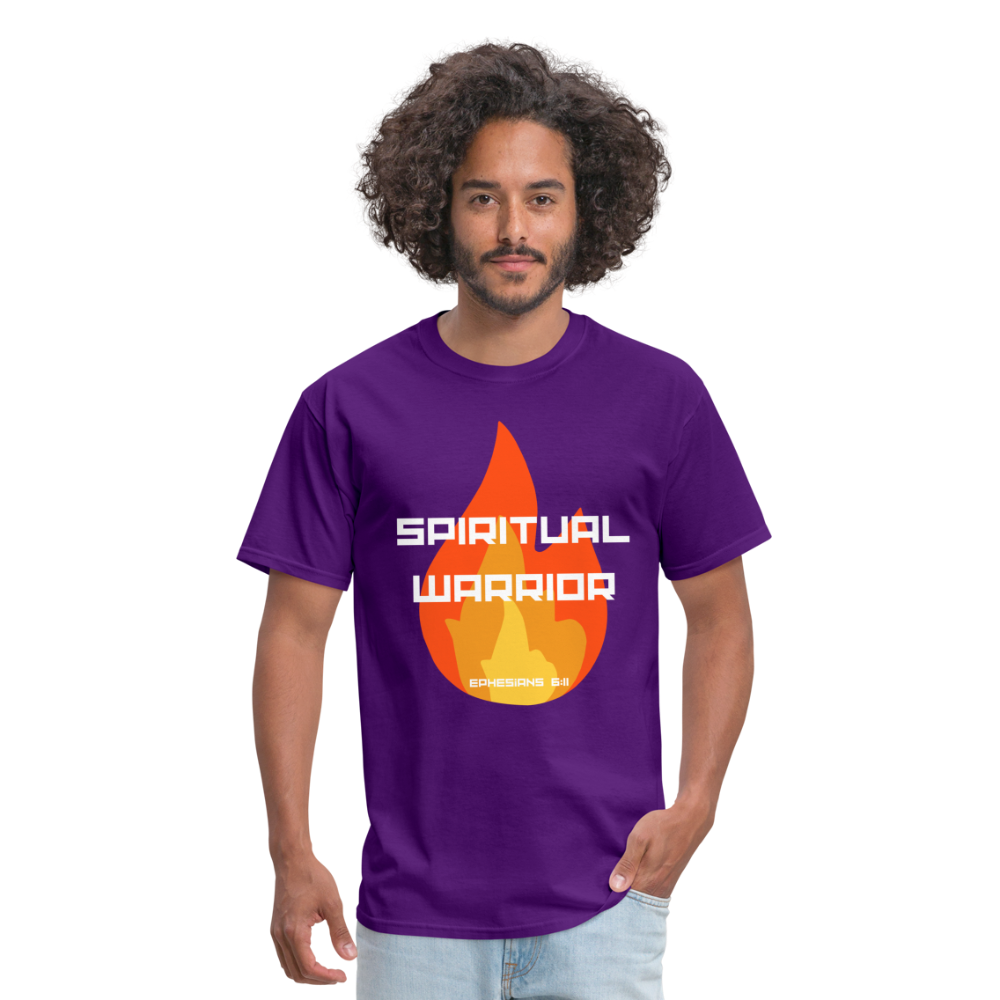 Spiritual Warrior - White Letters - purple