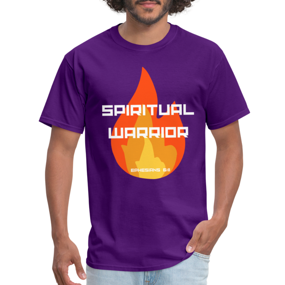 Spiritual Warrior - White Letters - purple