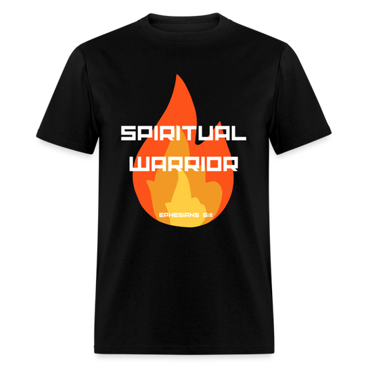 Spiritual Warrior - White Letters - black